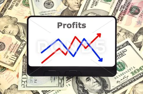 Tablet with chart Stock Illustration
