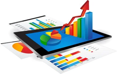 Tablet Chart Stock Illustration