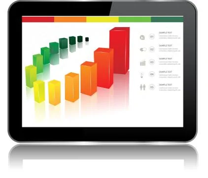 Tablet Chart 库存插图