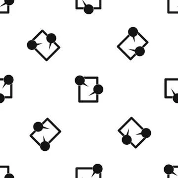 Tablet chatting pattern seamless black イラスト素材