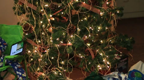 Tablet christmas boy pan Stock Footage 33689245