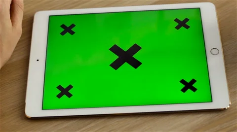 Tablet with chroma key Stockbeeldmateriaal 64372211