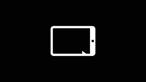Tablet click icon animation. Video stock 168340454