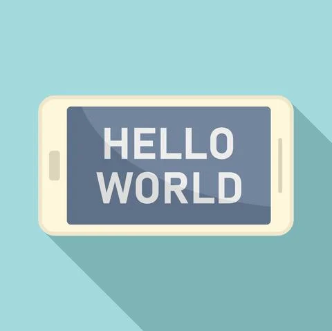 Tablet coding icon flat vector. Laptop screen device Stock Illustration