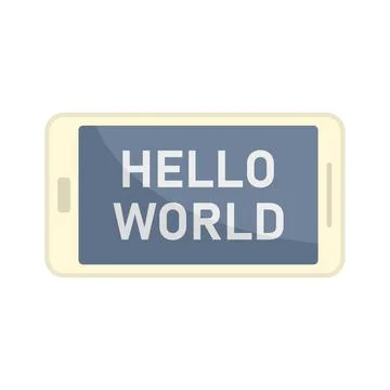 Tablet coding icon flat vector. Laptop screen device Stock Illustration