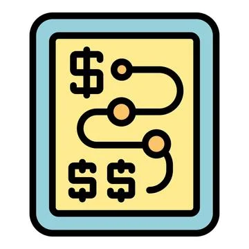 Tablet collateral icon vector flat Illustrazione stock