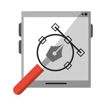 Tablet with compass Illustrazione stock