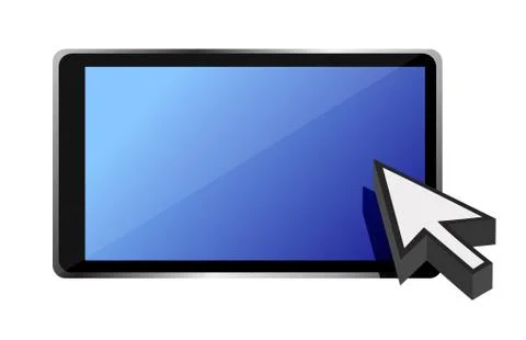 Tablet computer and cursor イラスト素材