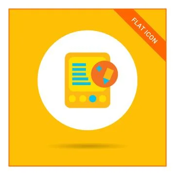 Tablet computer and edit icon Stock Illustration