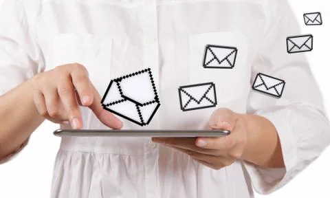 Tablet computer and email icons Stock Illustration