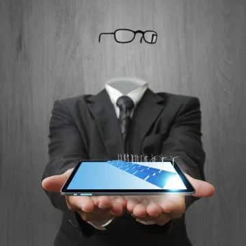 Tablet computer and green energy Stock Illustration