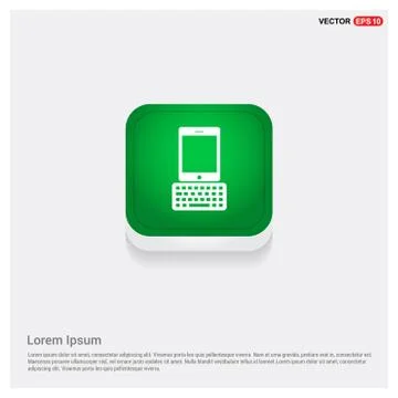 Tablet Computer and Keyboard Icon Illustrazione stock