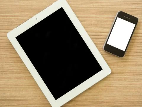 Tablet computer and smart phone Stock Photos