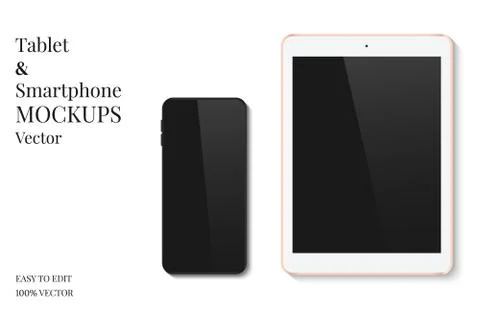 Tablet computer and Smartphone Stock Illustration