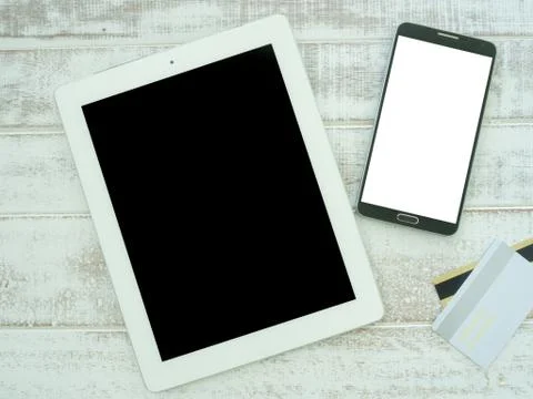 Tablet computer and smartphone Stock Photos
