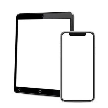 Tablet computer and smartphone template for adaptive design presentation Illustrazione stock