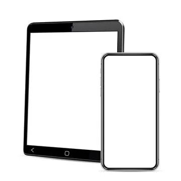 Tablet computer and smartphone template for adaptive design presentation Stock Illustration