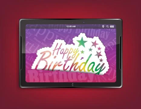 Tablet computer background Stock Illustration