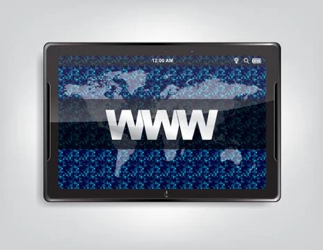 Tablet computer background Stock Illustration