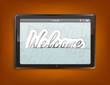 Tablet computer background 스톡 일러스트
