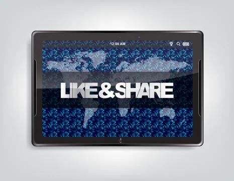 Tablet computer background 스톡 일러스트