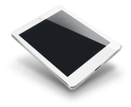 Tablet computer with black screen. Stock Illustration