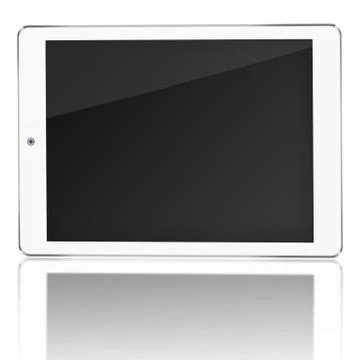 Tablet computer with black screen. Stock Illustration