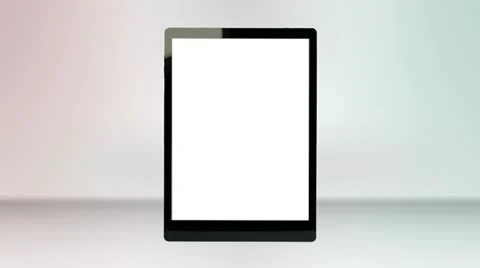 Tablet computer with a blank screen Video stock 11430139