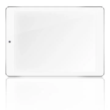 Tablet computer with blank screen. Stock Illustration