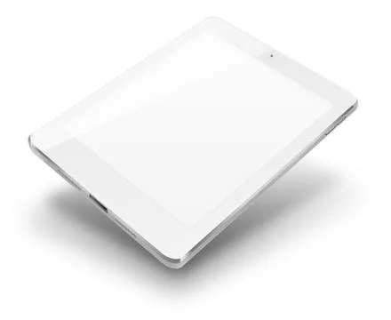Tablet computer with blank screen. Stock Illustration