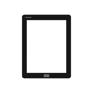 Tablet Computer With Blank Screen. Stock Illustration