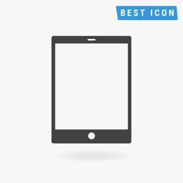 Tablet computer with blank screen in ipad style. Stock Illustration
