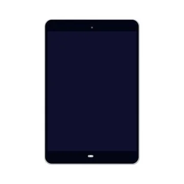 A tablet computer with a blank screen. Vector illustration isolated on a white Illustrazione stock
