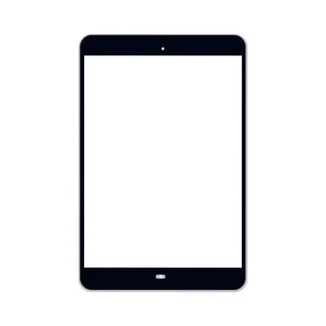 A tablet computer with a blank screen. Vector illustration isolated on a white Stock Illustration
