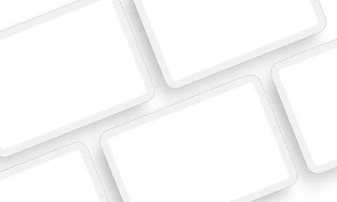 Tablet Computer Clay Mockup for Mobile App Design Stock Illustration