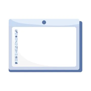 Tablet computer design web page isolated icon design white background Illustration