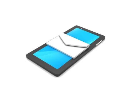 Tablet computer with e mail Free Stock Illustration
