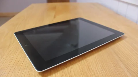 Tablet computer exchanging information Video stock 36768805
