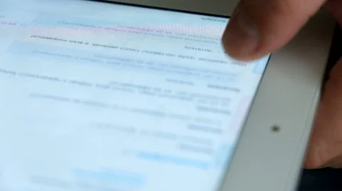 With tablet computer Stock Footage 62991827