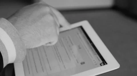 With tablet computer Stock Footage 62992019