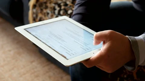 With tablet computer Stock Footage 63021566