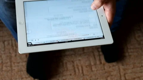 With tablet computer Stock Footage 63023603