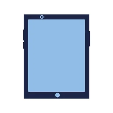 Tablet computer gadget on white background Illustrazione stock