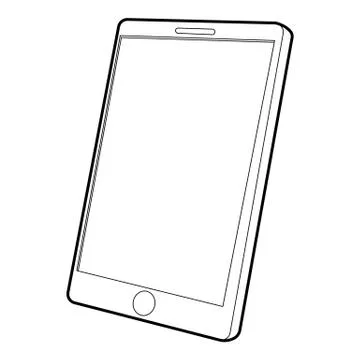 Tablet computer icon, isometric 3d style Illustrazione stock