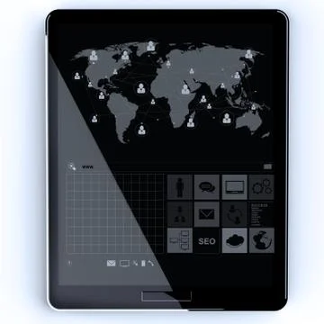 Tablet computer input device Stock Illustration