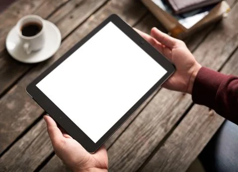 Tablet computer with isolated screen Foto stock