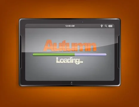 Tablet computer with loading bar Stock-Illustration