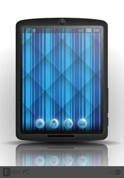Tablet Computer, Mobile Phone Tablet Computer, Mobile Phone. Vector Illust... Stock Photos