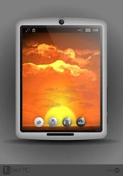 Tablet Computer, Mobile Phone Tablet Computer, Mobile Phone. Vector Illust... Stock Photos