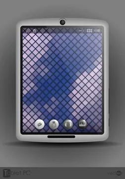 Tablet Computer, Mobile Phone Tablet Computer, Mobile Phone. Vector Illust... Stock Photos